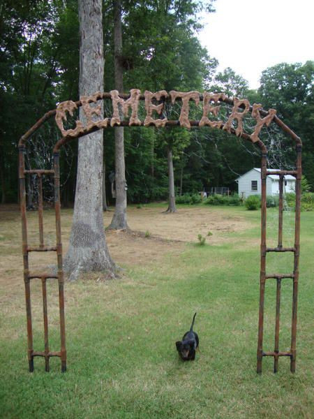 Halloween Cemetery Fence Ideas
 81 best Halloween Cemetery Gates Arches and Entrances