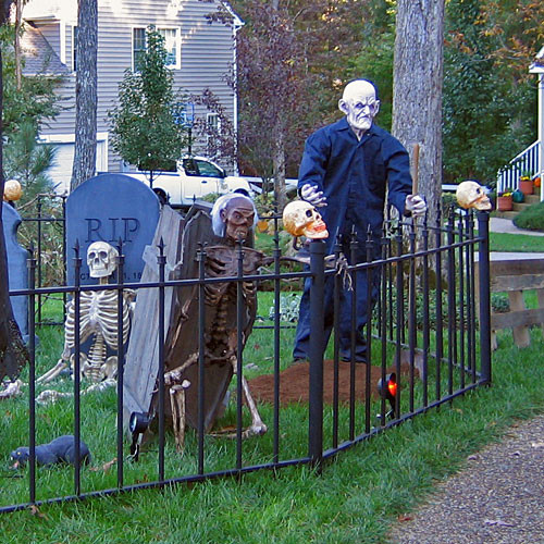 Halloween Cemetery Fence Ideas
 ScareFX Halloween Props Graveyard Items