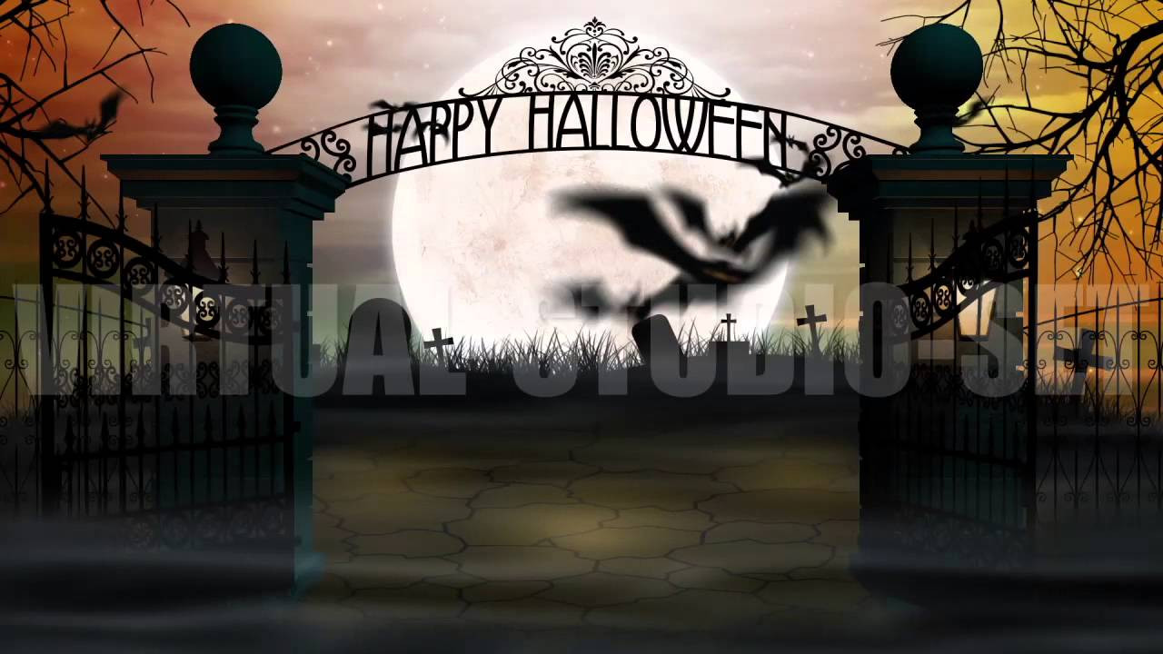 Halloween Cemetery Gate
 Cemetery Gates Halloween projection