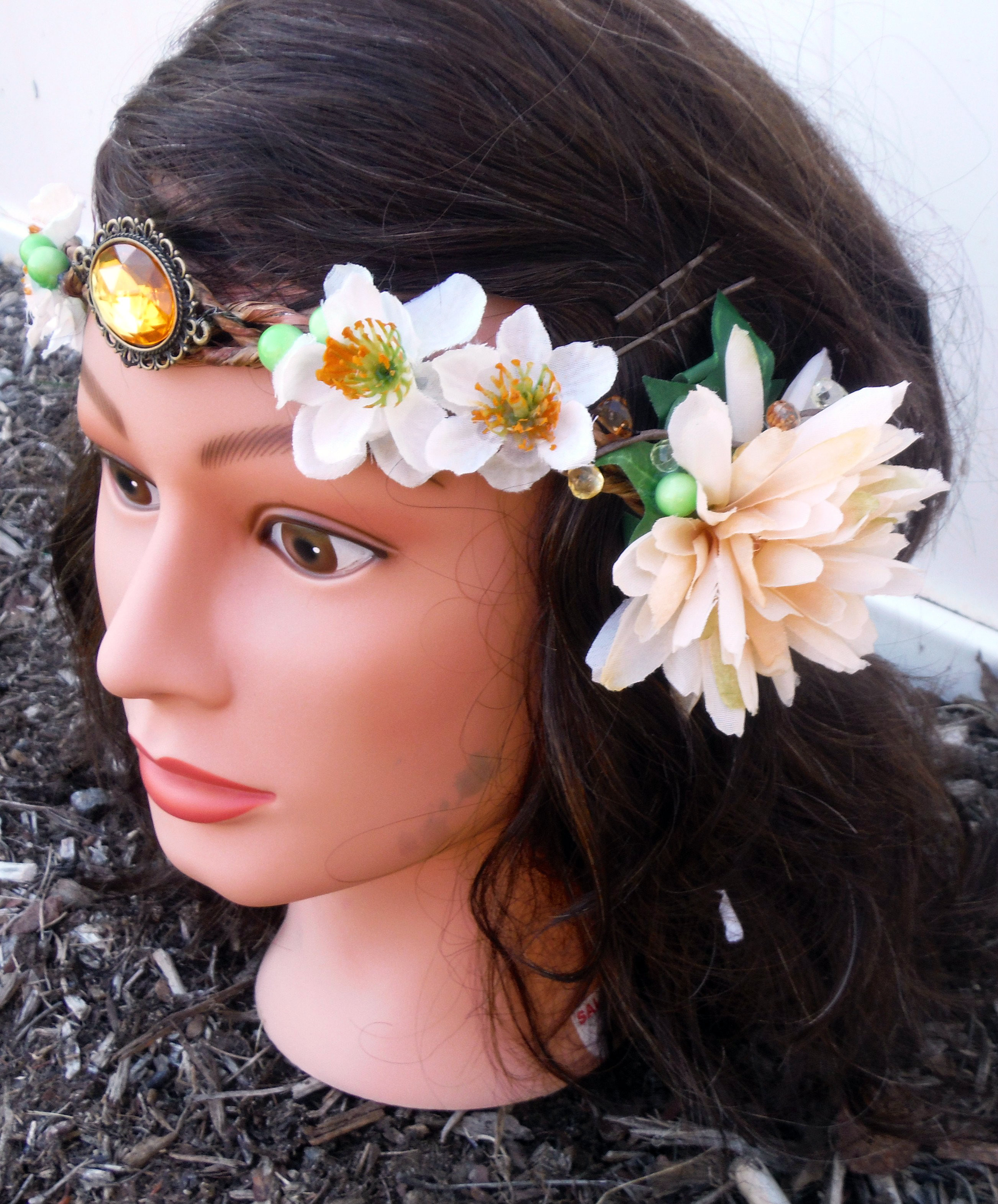 Halloween Costumes With Flower Crowns
 Woodland Forest Fairy Flower Crown Halloween Costume