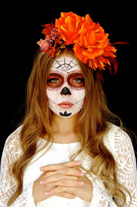 Halloween Costumes With Flower Crowns
 Have a Spooky Dia de Muertos Quinceanera