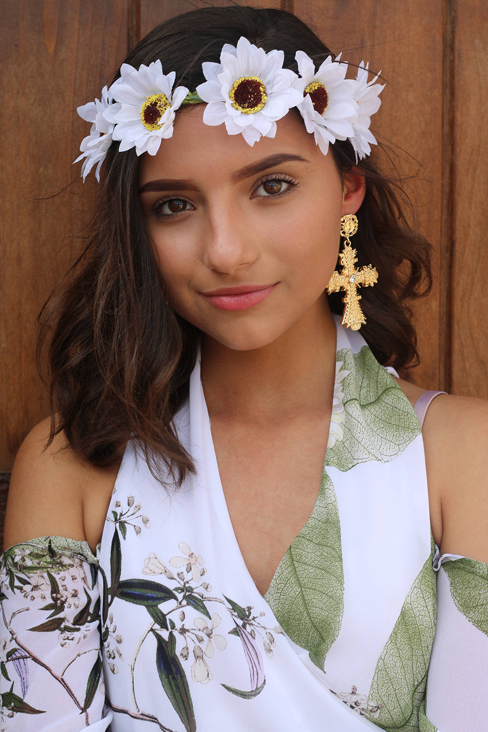 Halloween Costumes With Flower Crowns
 White Flower Crown Headband Halloween Costume Day of the