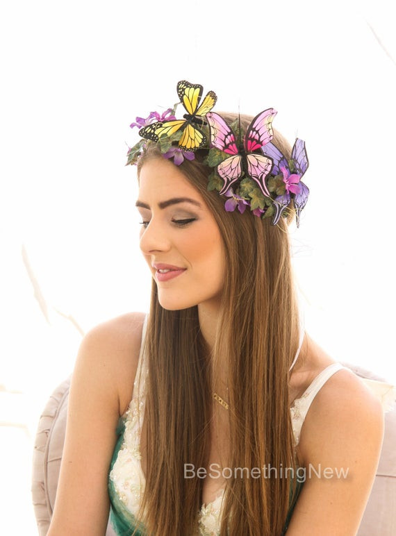 Halloween Costumes With Flower Crowns
 Butterfly Headpiece Mother Nature Halloween Flower Crown