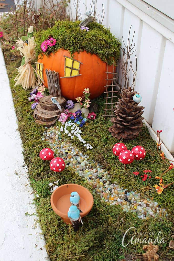 Halloween Fairy Garden
 Fall Halloween Pumpkin Fairy Gardens Ideas & Supplies