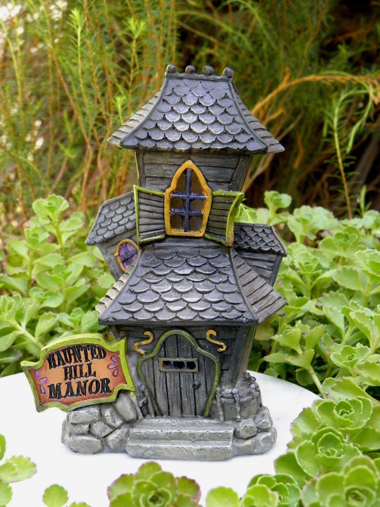 Halloween Fairy Garden
 Miniature Dollhouse FAIRY GARDEN Haunted Hollow