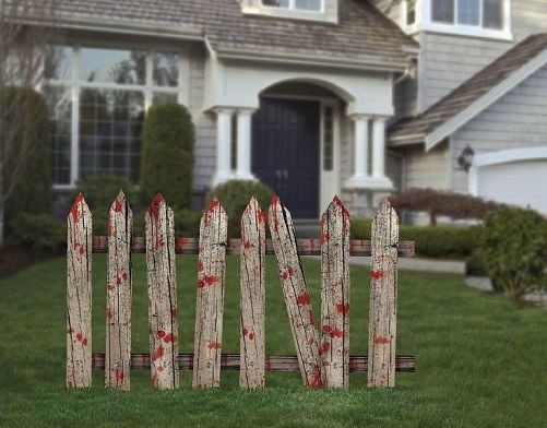 Halloween Fence Decorations
 Outdoor halloween fence bloody party decorations scary