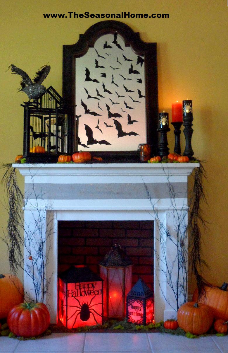 Halloween Fireplace Decorations
 Spooky Halloween Fireplace The Seasonal Home