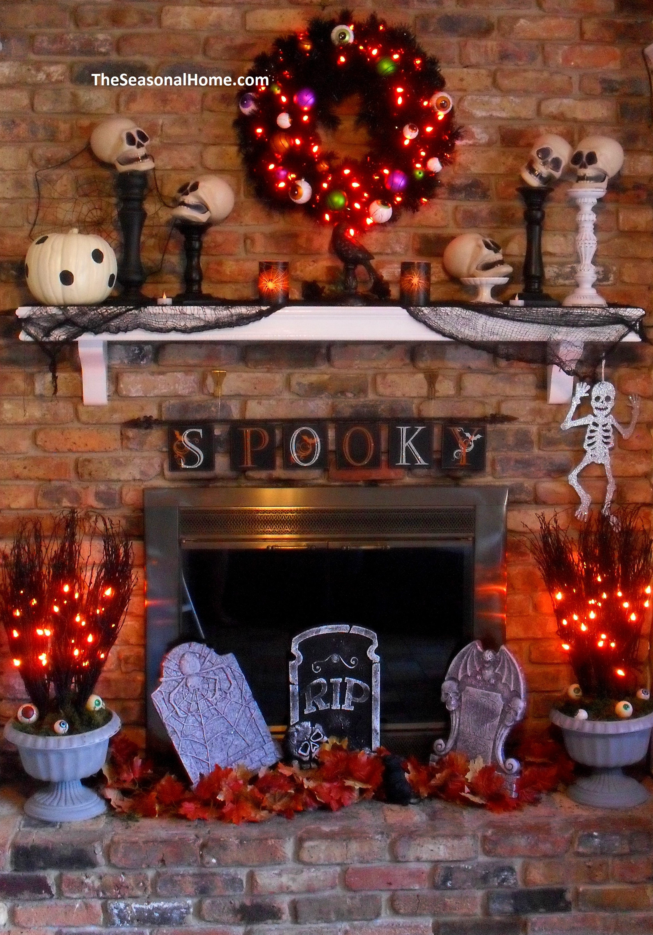 Halloween Fireplace Decorations
 A Thrifty Decorating Theme for Halloween The Seasonal Home