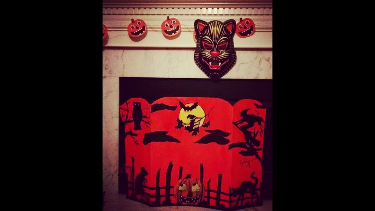 Halloween Fireplace Screen
 Make your own Full Sized Vintage Halloween Beistle