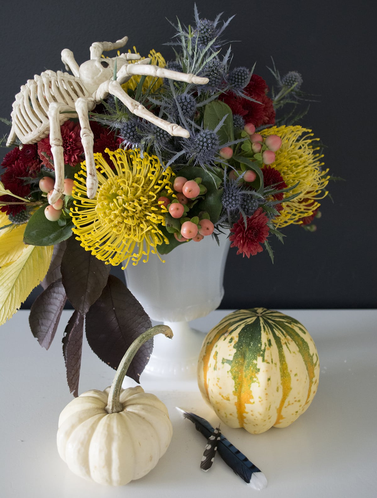 Halloween Flower Arrangements
 untraditional Fall and Halloween Flower arrangement