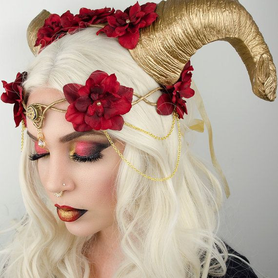 Halloween Flower Crown
 25 best ideas about Cosplay horns on Pinterest