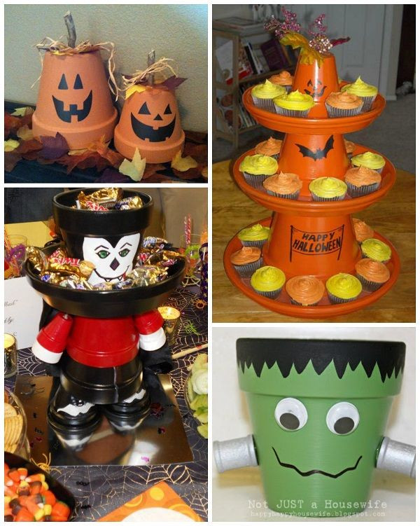 Halloween Flower Pots
 I rounded up my favorite Halloween crafts made from