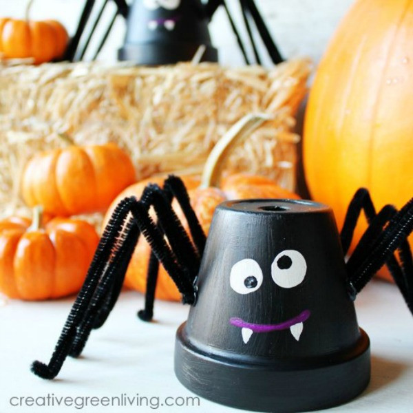 Halloween Flower Pots
 11 Halloween Spider Crafts for Kids That Double as Decor