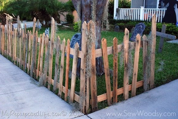 Halloween Graveyard Fence
 Five Fun Halloween DIY Tutorials My Repurposed Life™