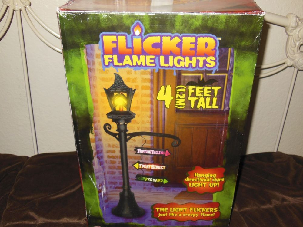 Halloween Lamp Post
 GEMMY FLICKER FLAME LIGHTS LAMP POST INDOOR OUTDOOR