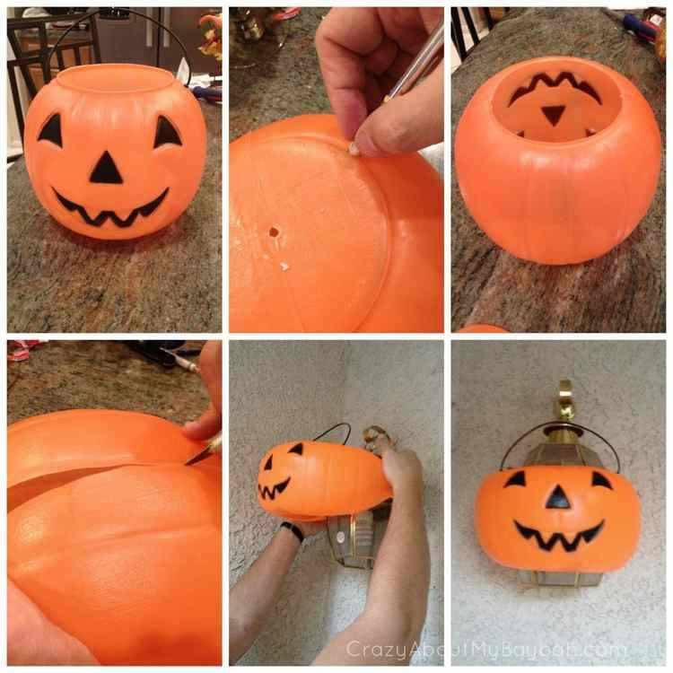 Halloween Lamp Post Cover
 Manualidades de Halloween con material reciclable