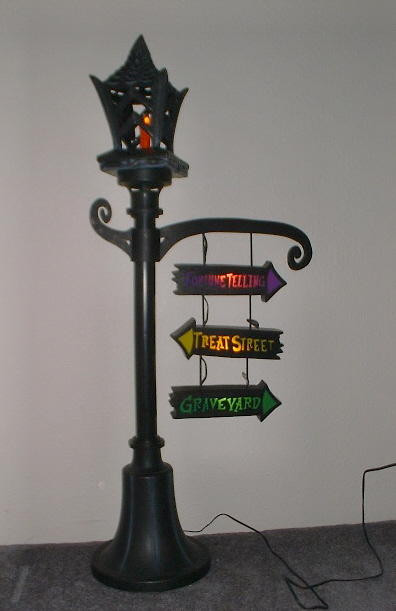 Halloween Lamp Post Cover
 non ANIMATED FLICKER LIGHT HALLOWEEN LAMP POST & SIGNS