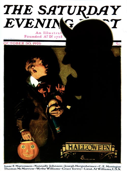 Halloween Lamp Post Cover
 Halloween 1926 by Edgar Franklin Wittmack