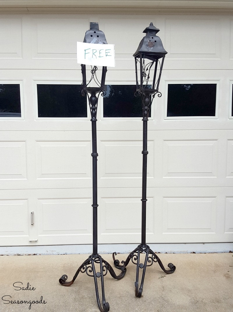 Halloween Lamp Post Decorations
 Halloween Porch Decorations with a Victorian Lamp Post and