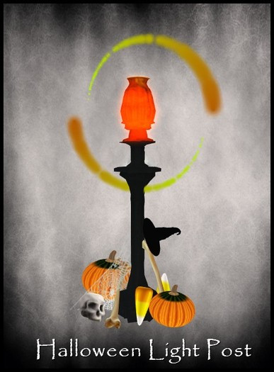 Halloween Lamp Post
 Second Life Marketplace Halloween Light Post Spooky Lamp