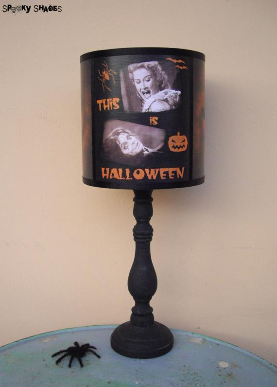 Halloween Lamp Shades
 Halloween lamp shade Evil Pumpkin halloween decor by