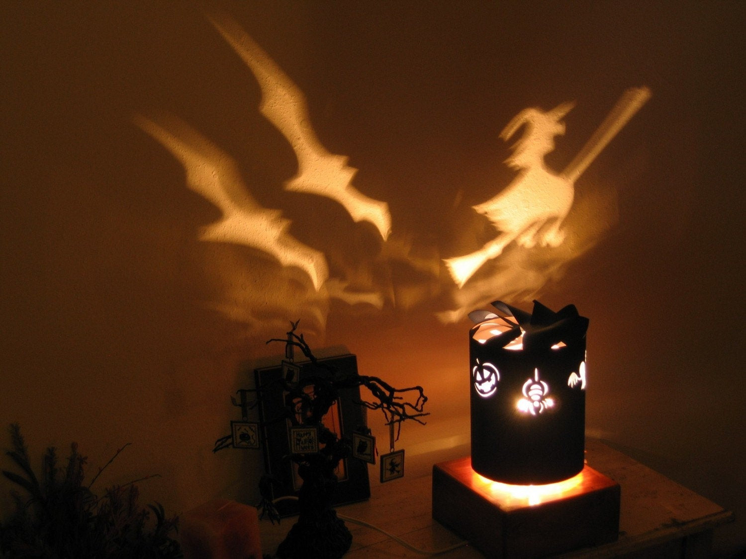 Halloween Lamp Shades
 Spinning Lamp Shade Halloween by TCWitchcraftFactory on Etsy