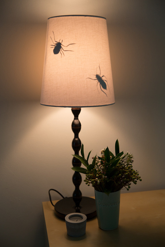 Halloween Lamp Shades
 DIY Creepy Crawly Insect Lamps Say Yes