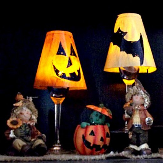 Halloween Lamp Shades
 Halloween Goblet Lamp Craft