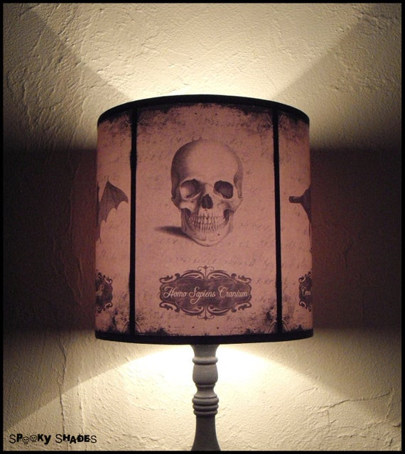 Halloween Lamp Shades
 Halloween Curiosities Lamp Shade Lampshade skull by