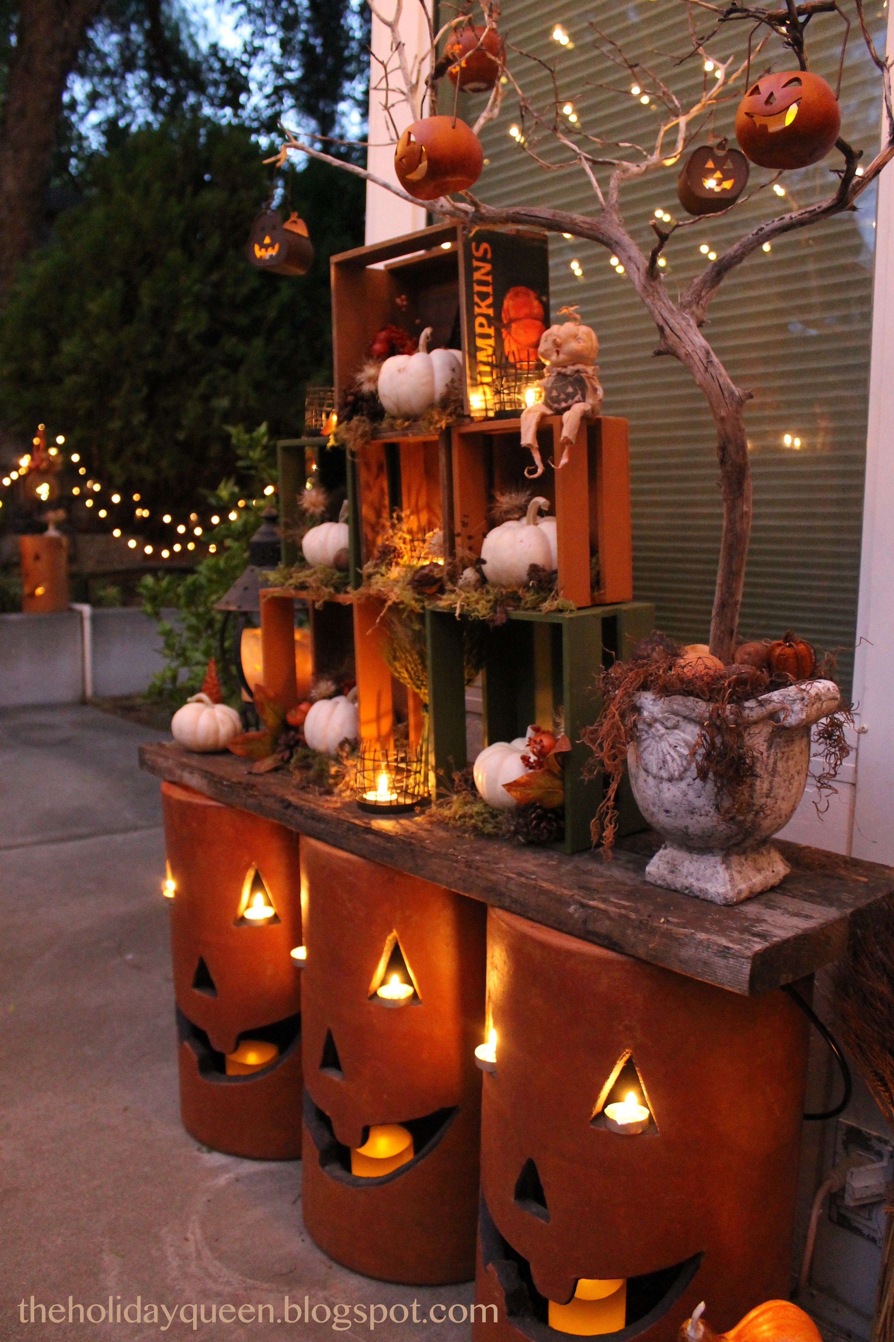 Halloween Outdoor Decor
 Home Depot Outdoor Pumpkin Luminaries