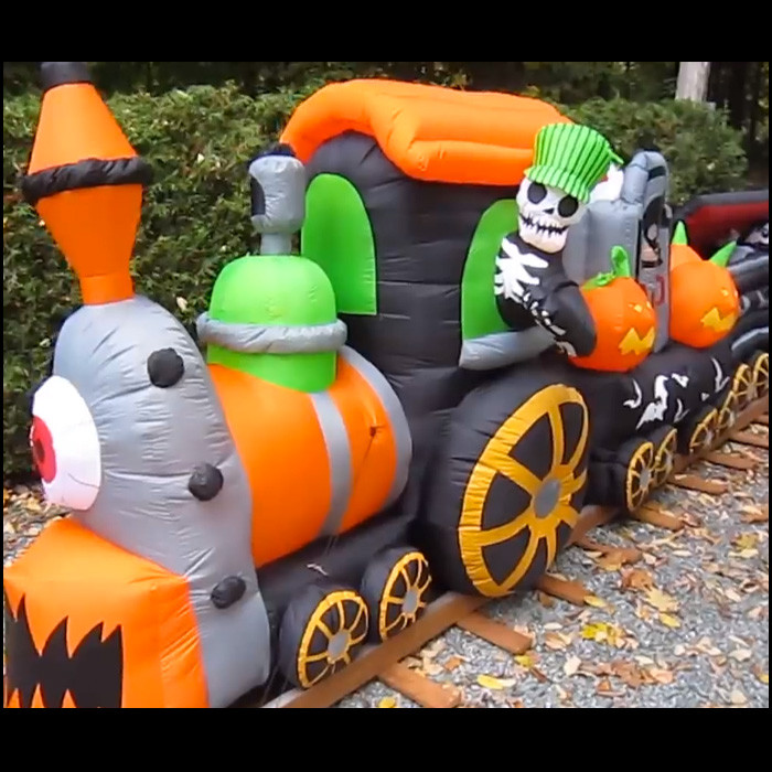Halloween Outdoor Inflatables
 16 Foot Airblown Inflatable Halloween Train