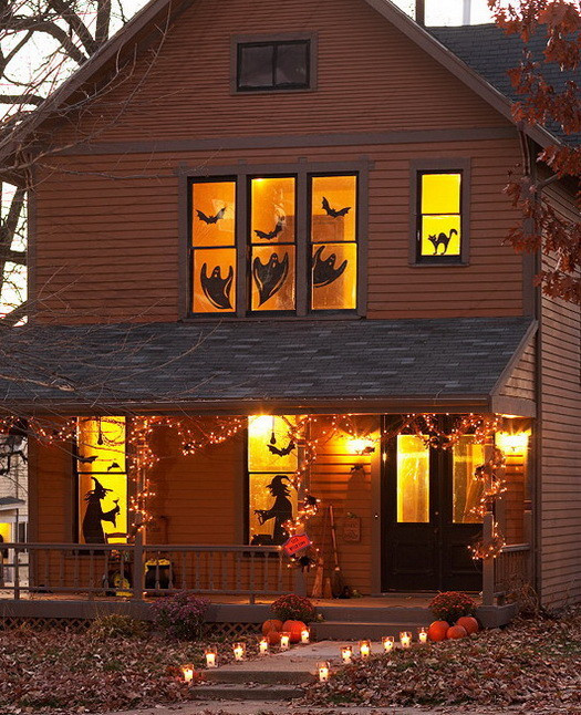 Halloween Outdoor Lights
 34 Scary Outdoor Halloween Decorations And Silhouette