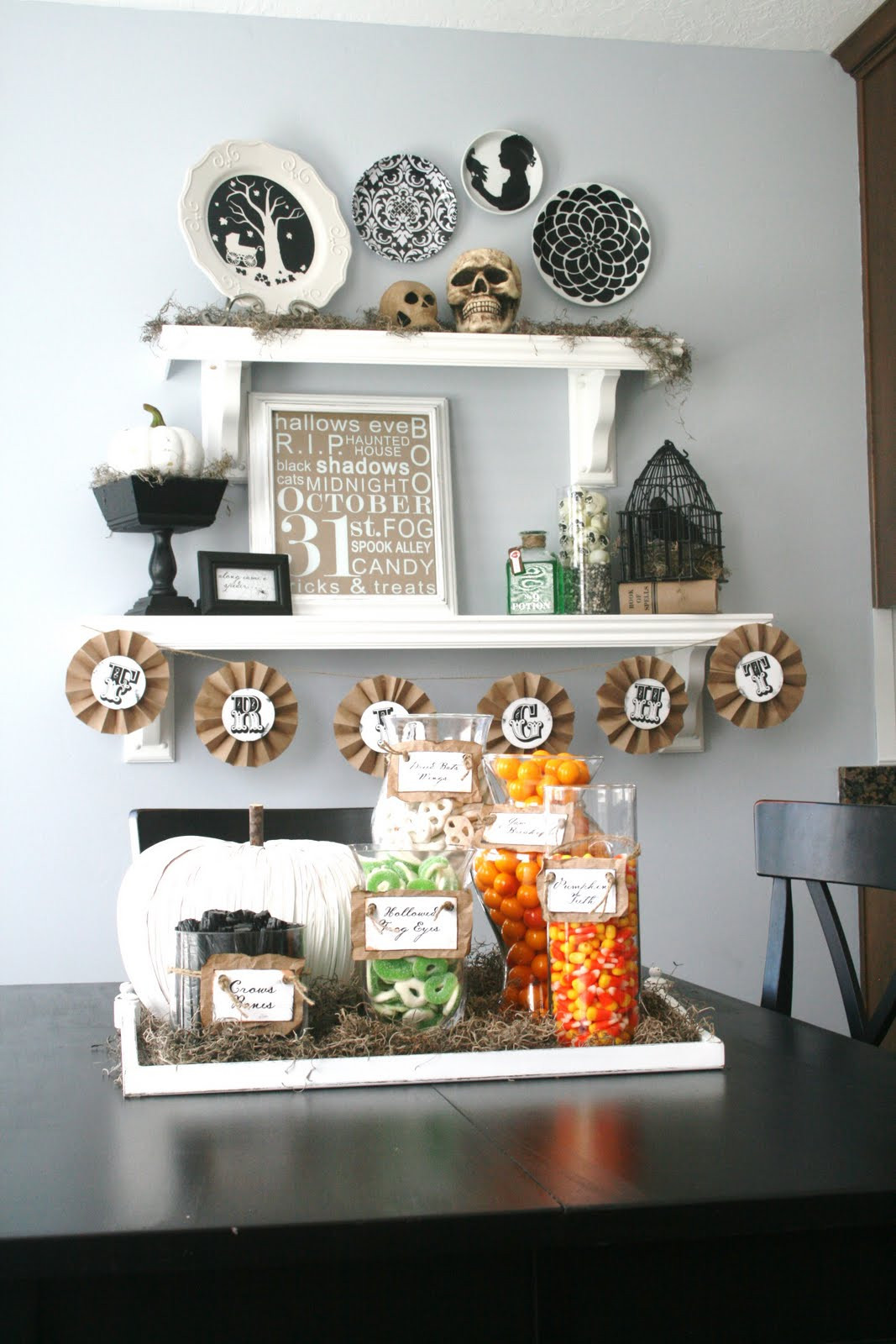 Halloween Party Decoration Ideas
 modernicspired Creepy Chic Candy Displays for