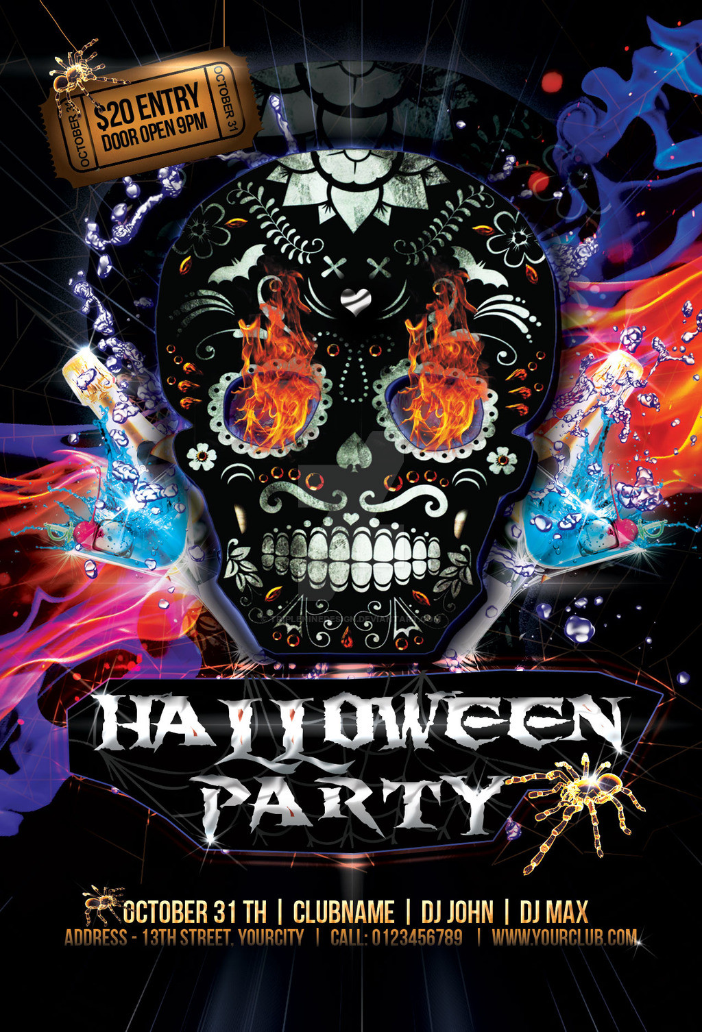 Halloween Party Flyer Ideas
 Halloween Party Flyer by tripleninedesign on DeviantArt