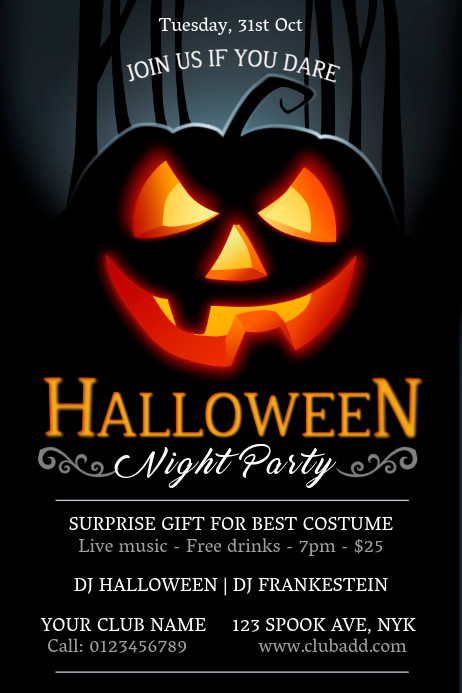 Halloween Party Flyer Ideas
 Party Flyers Templates Prints & Downloads