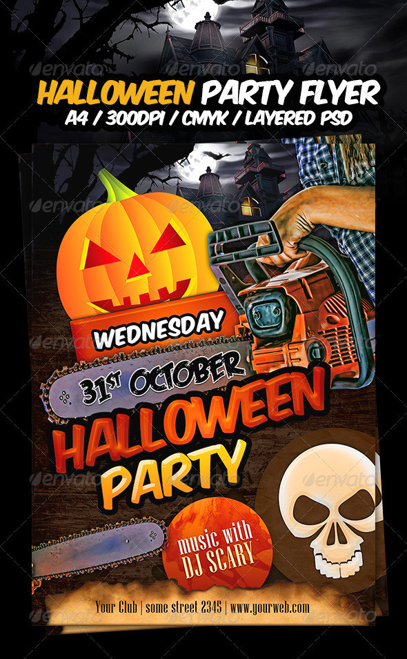 Halloween Party Flyer Ideas
 Halloween Party Flyer Template by dodimir