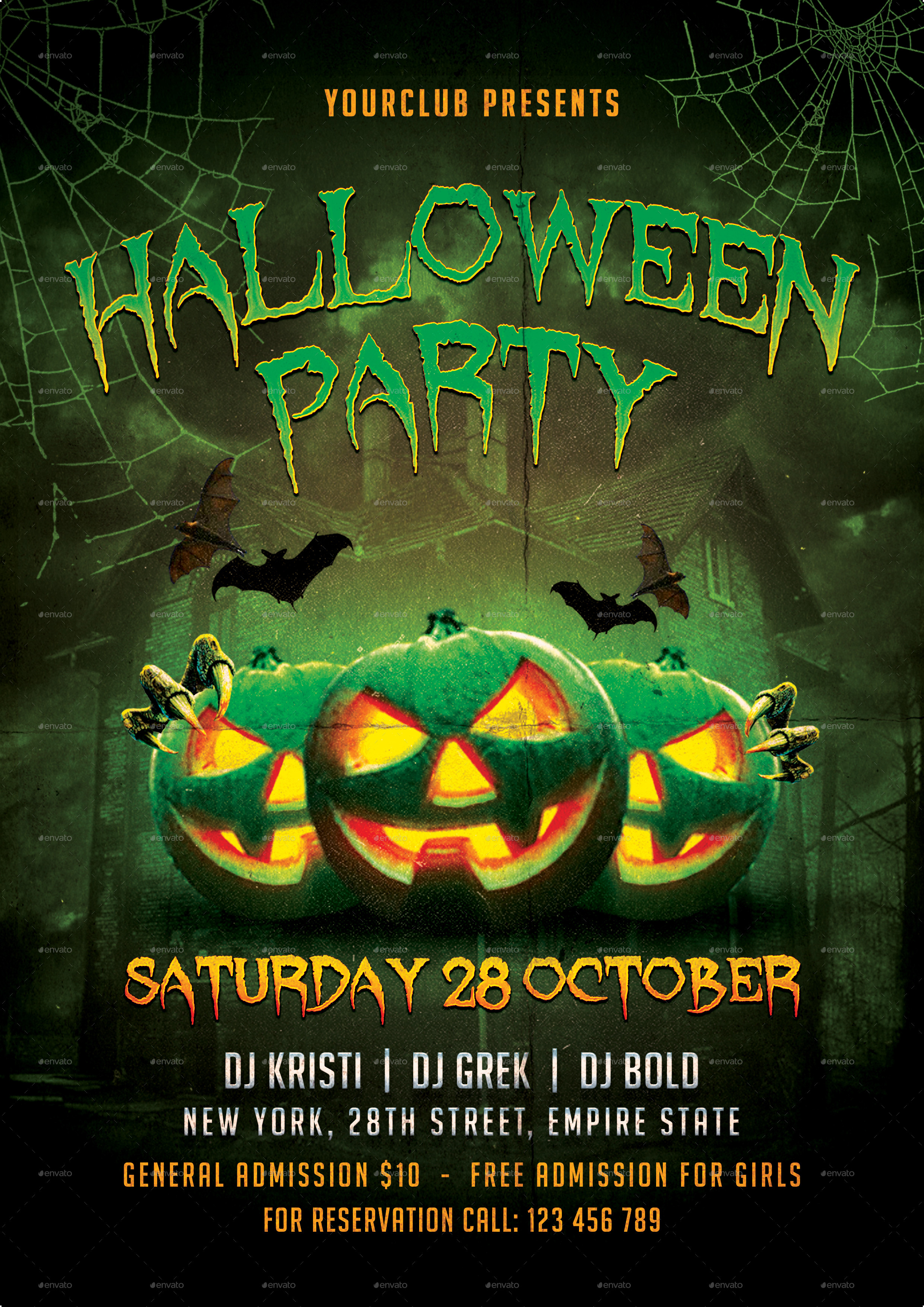 Halloween Party Flyer Ideas
 HALLOWEEN PARTY FLYER by TotemDesigns