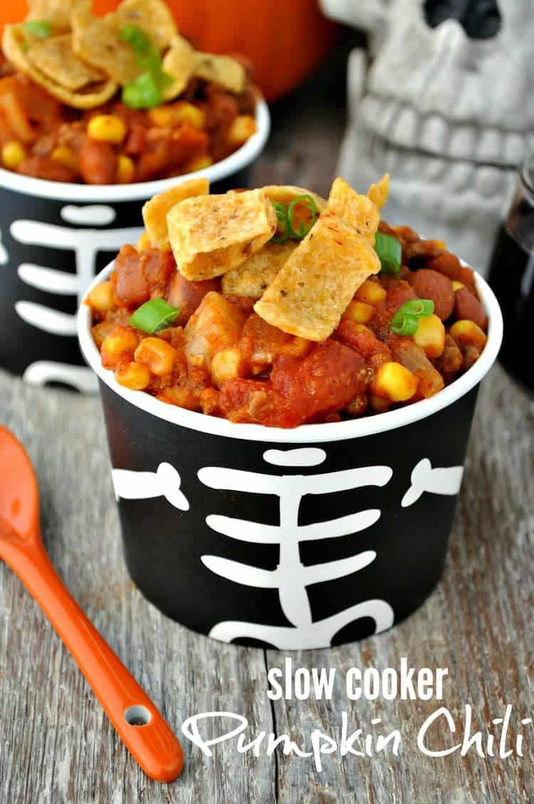 Halloween Party Food Ideas For Adults
 Slow Cooker Pumpkin Chili Halloween Party Ideas for