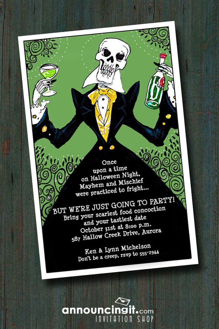 Halloween Party Invitation Ideas
 Best 25 Adult halloween invitations ideas on Pinterest