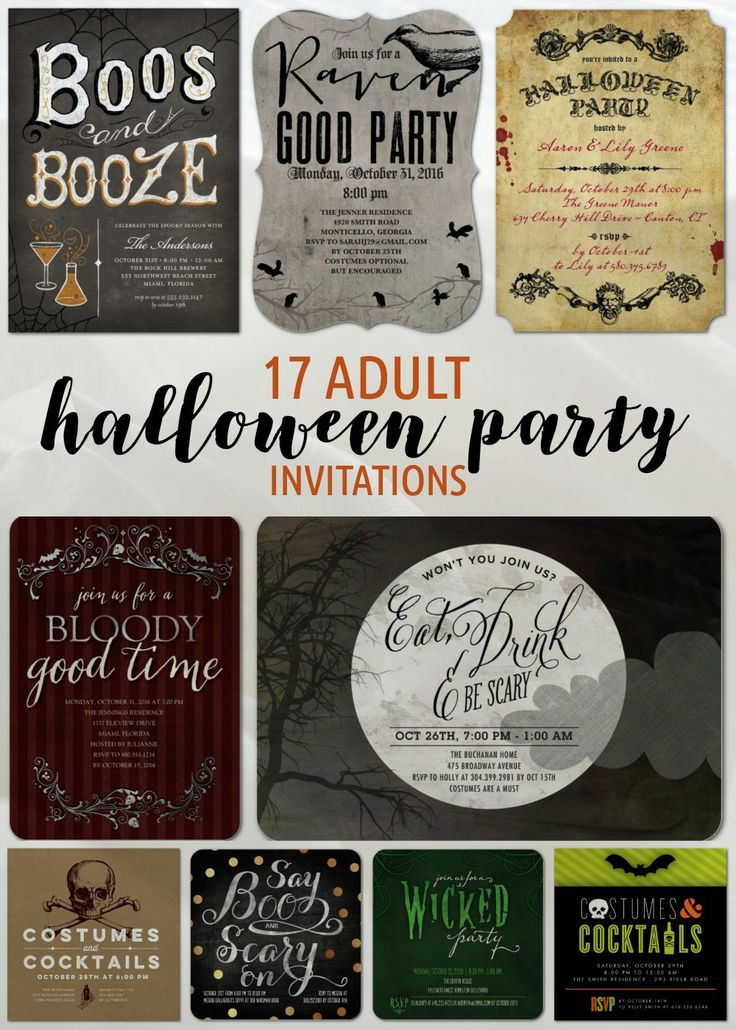 Halloween Party Invitations Ideas
 43 Best images about Adult Halloween Party Ideas on