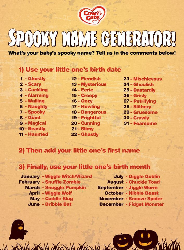Halloween Party Names Ideas
 Spooky Name Generator Class Parties Pinterest