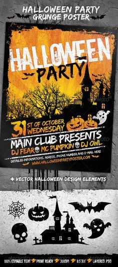 Halloween Party Poster Ideas
 1000 images about Halloween Flyers Invitations on