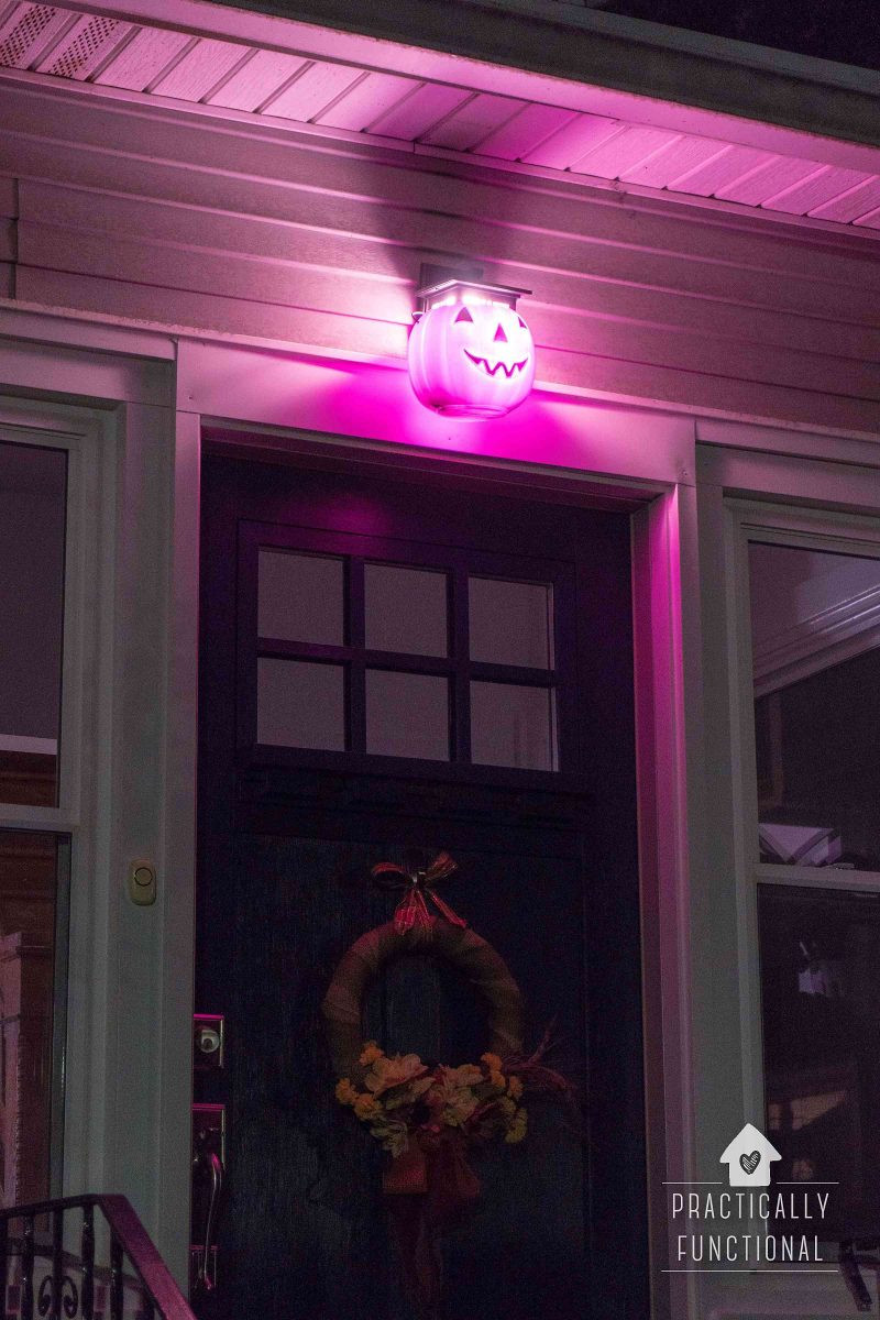 Halloween Porch Light Covers
 DIY Pumpkin Porch Light For Halloween