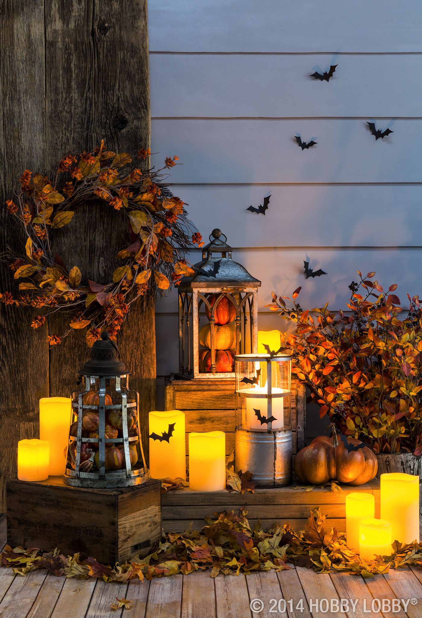 Halloween Porch Lights
 Light up your front porch with fall festive lanterns