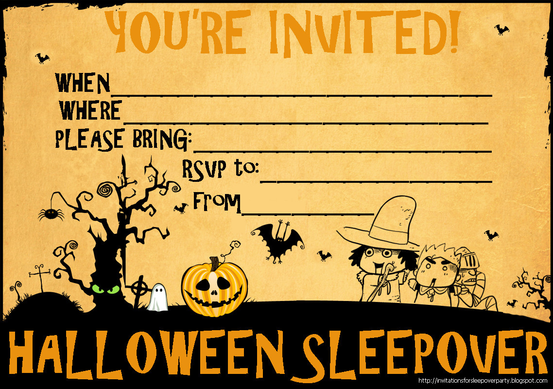 Halloween Slumber Party Ideas
 Halloween Sleepover Invitations – Festival Collections