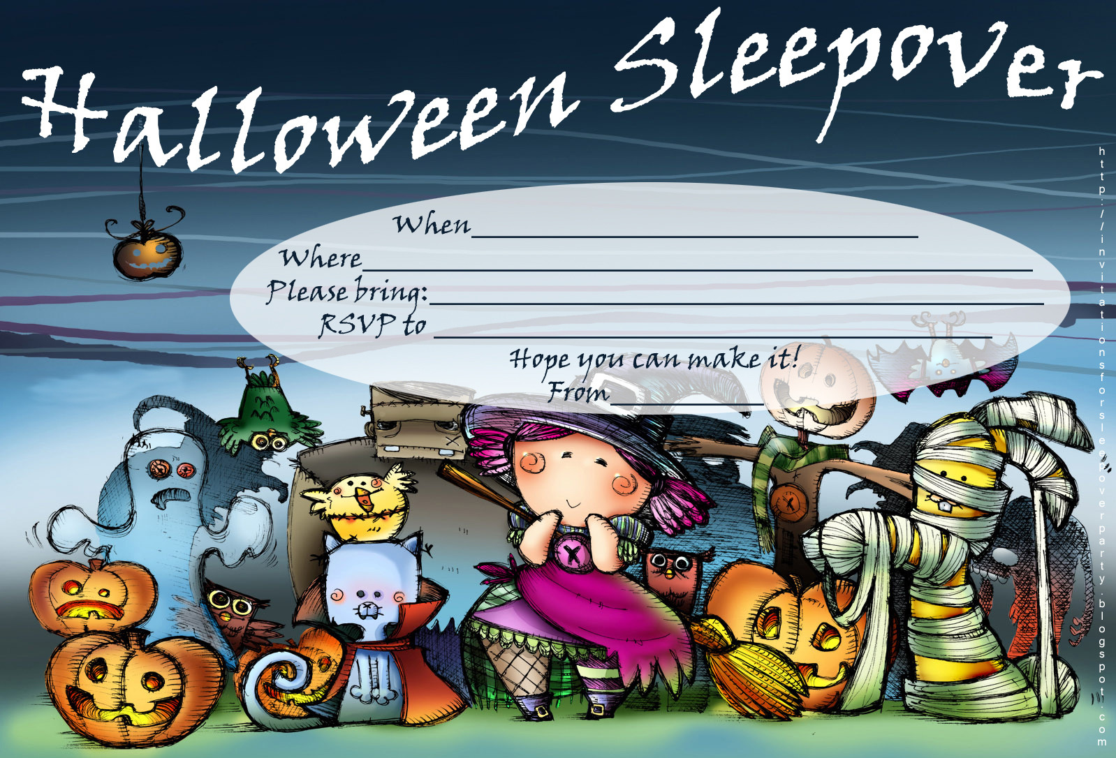 Halloween Slumber Party Ideas
 HALLOWEEN COLORINGS