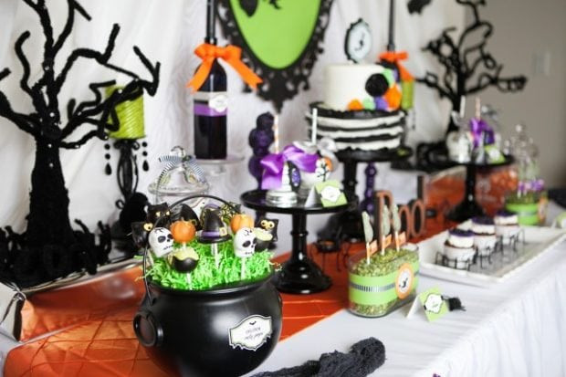 Halloween Table Decor
 A Wickedly Sweet Witch Inspired Halloween Party