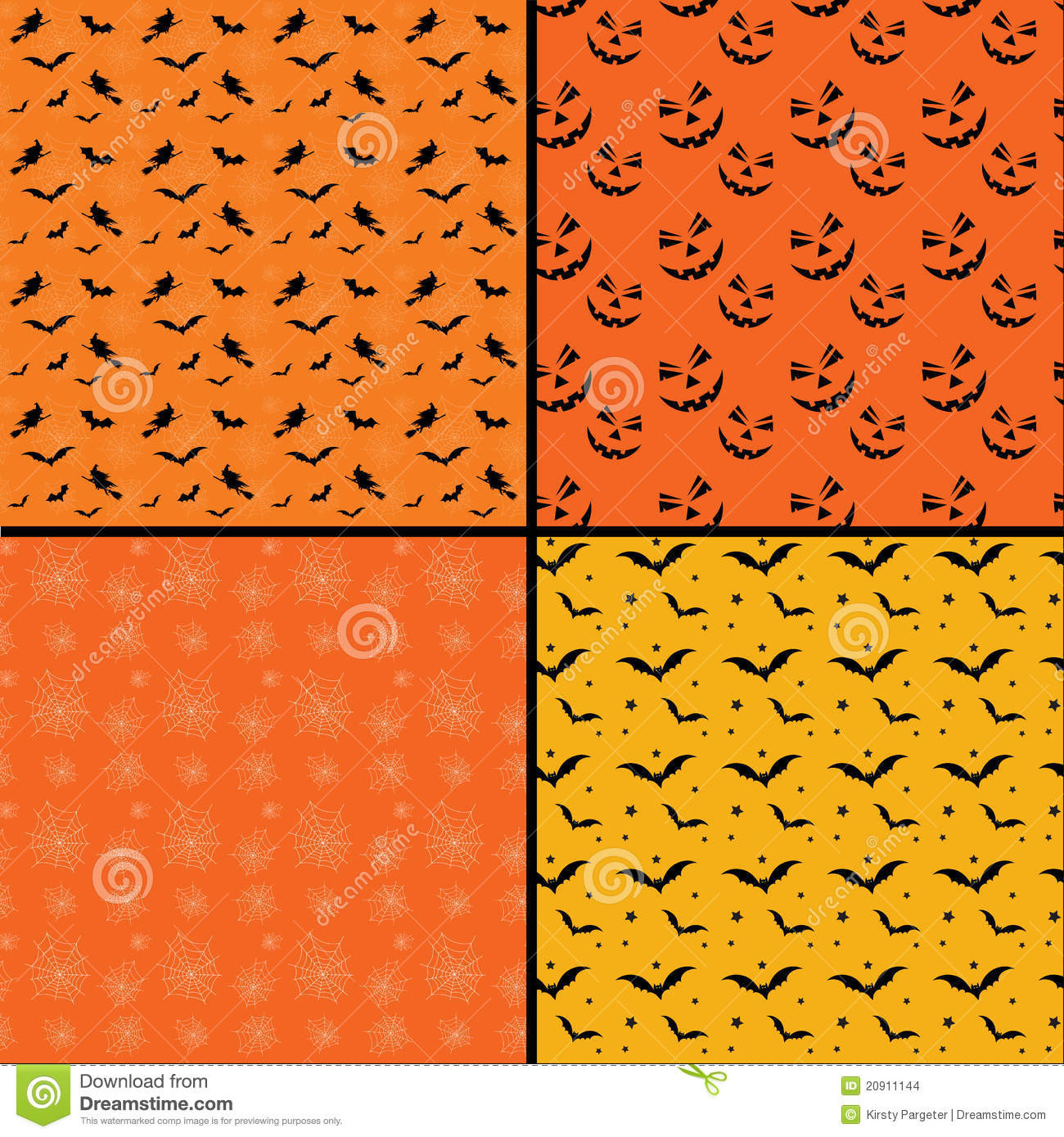 Halloween Tile Background
 Seamless Tile Halloween Backgrounds Stock Image