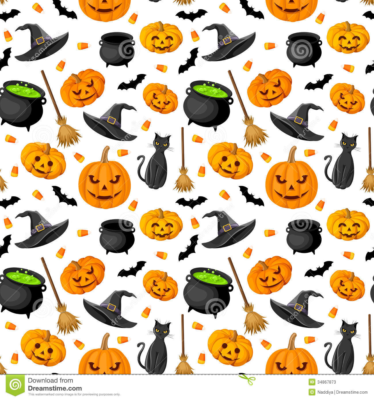 Halloween Tile Background
 Halloween Seamless Background Stock Vector Illustration
