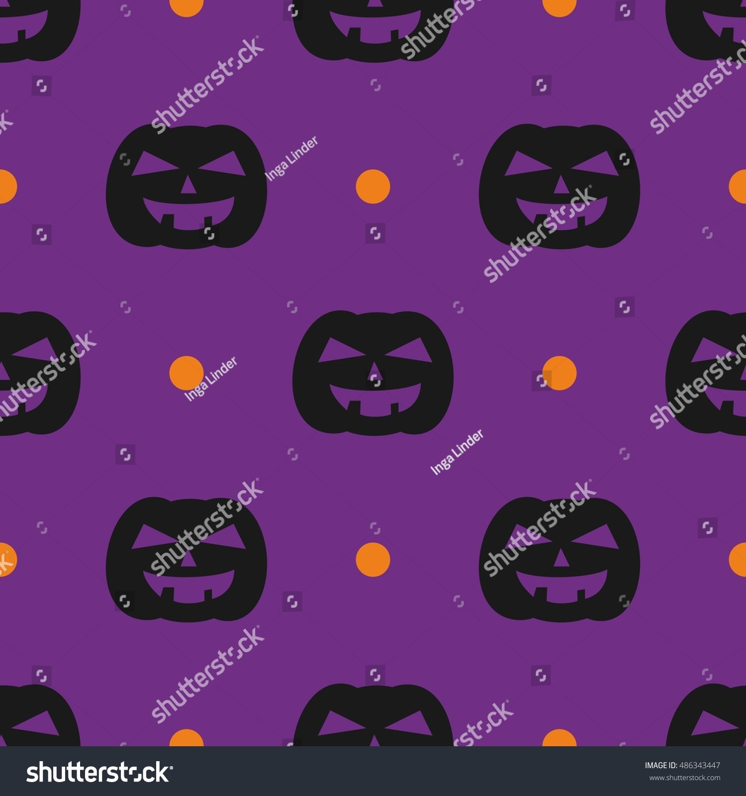 Halloween Tile Background
 Halloween Tile Pattern Black Pumpkin Orange Stock